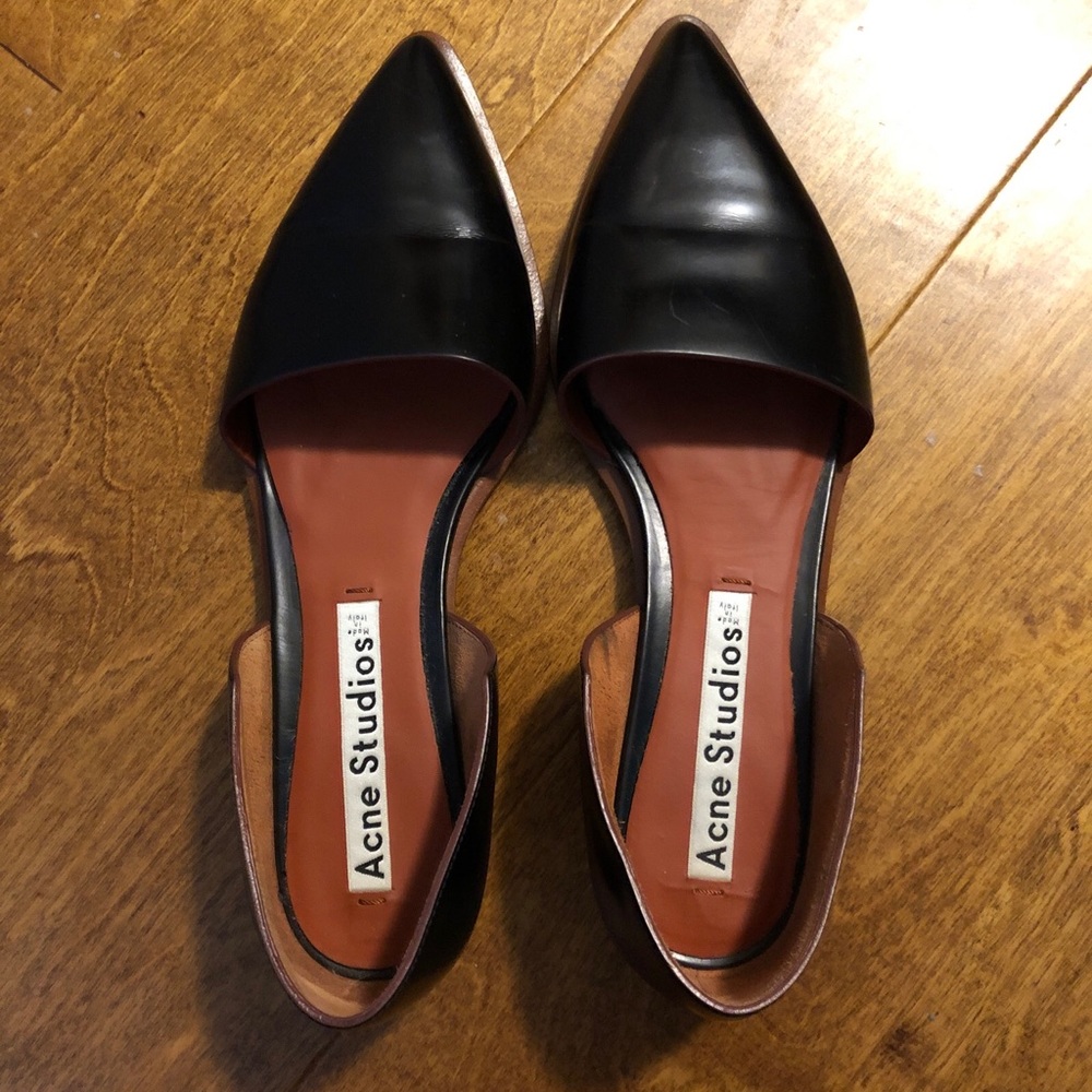 ACNE STUDIOS Leather D'Orsay Flats Size 39 EUC